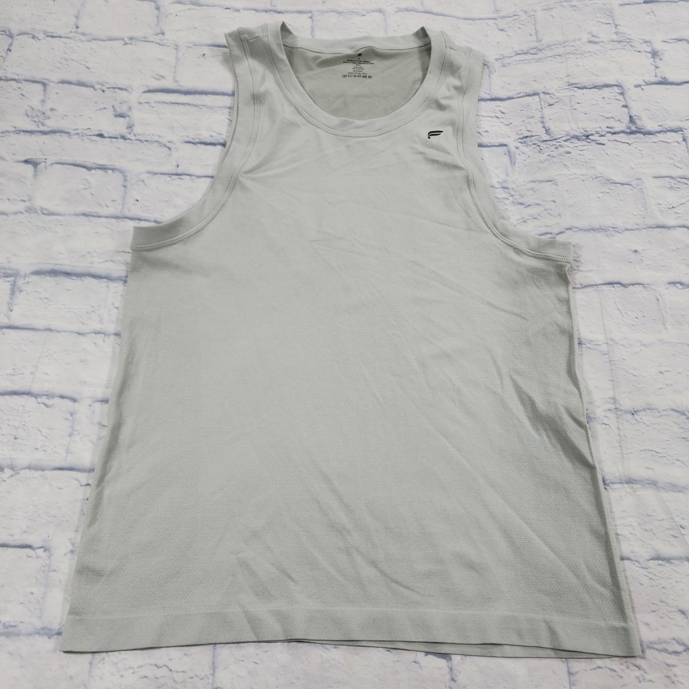 Fabletics Tank Top MENS M Gray Yoga Athletic Training Running Mesh